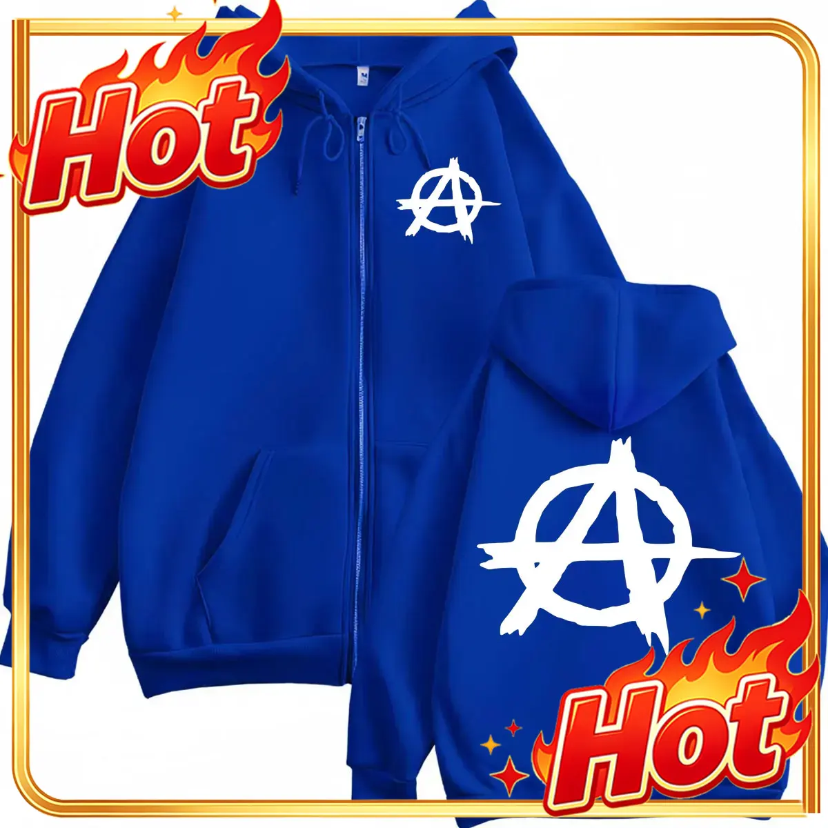 Mens Fashion Zip Up Hoodies - Seri TV Sons of Anarchy, Hoodie