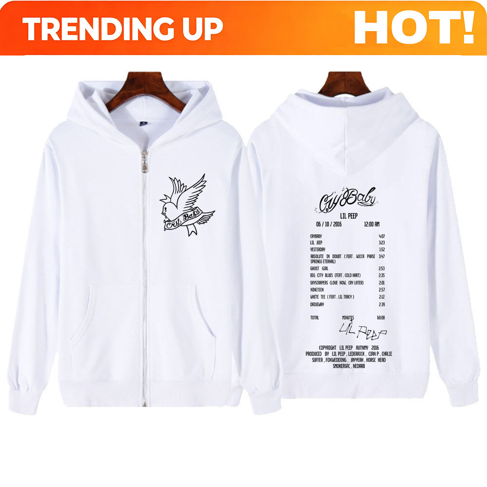 Mens Fashion Zip Up Hoodies - Hoodie Zipper Grafis Album Cry Baby