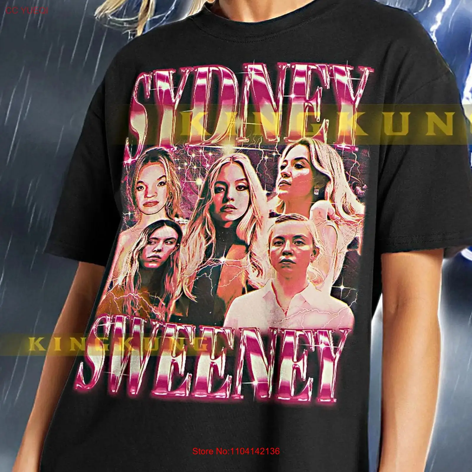 Men'S Fashion Sydney - Kaos SYDNEY SWEENEY Vintage Retro 90an