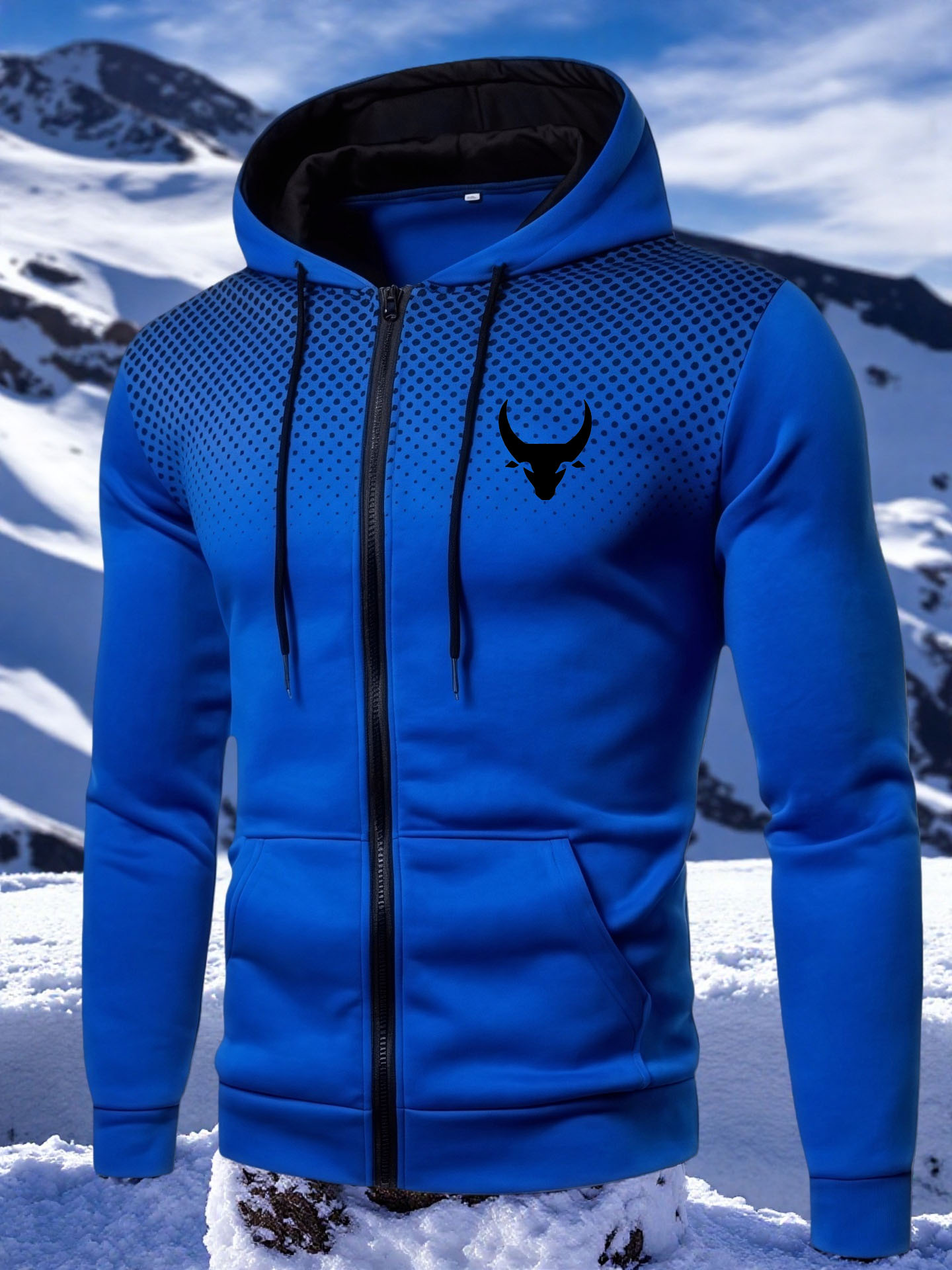 Jaket Hoodie Pria Warna Polos, - Mens Fashion Zip Up Hoodies ulasan dan harga