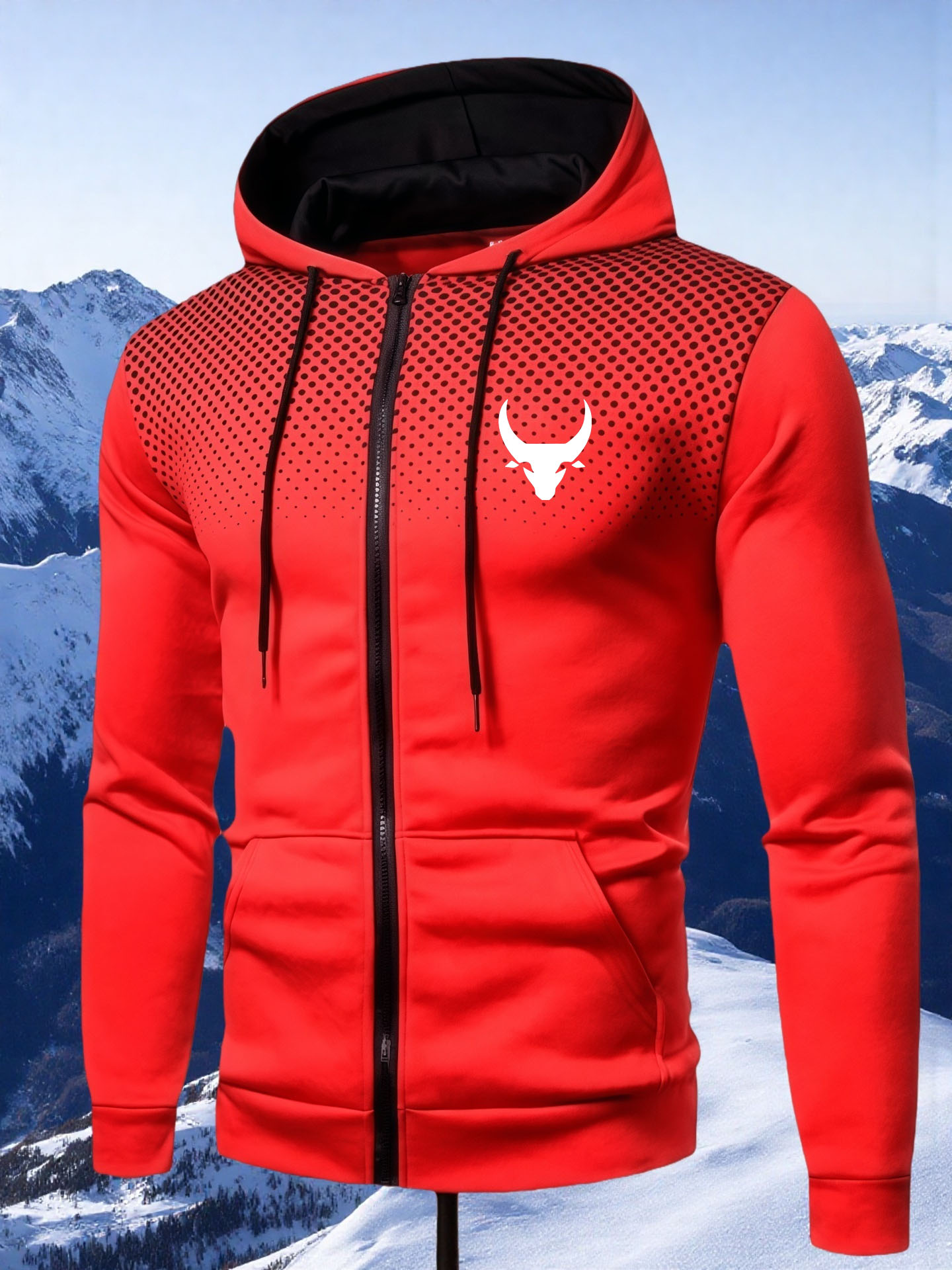 Jaket Hoodie Pria Warna Polos, - Mens Fashion Zip Up Hoodies ulasan dan harga